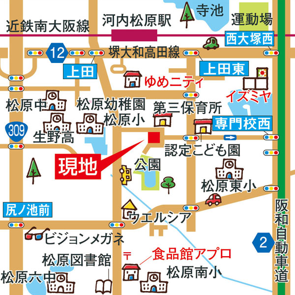 スマートハウス上田7丁目アクセスマップ